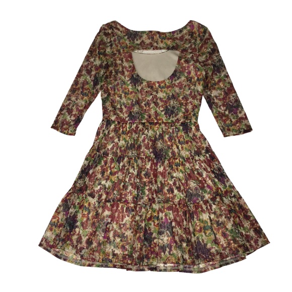 AMERICAN RAG Floral Lace Multi Color Open Back Mini Dress - Women’s Medium - Picture 11 of 15